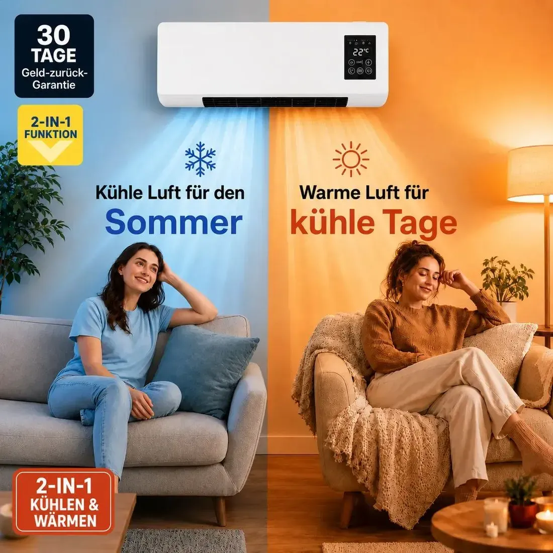 Ein Gerät, das kühlt und wärmt – ganzjähriger Komfort ohne Installation